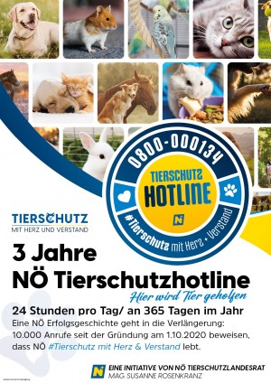 Plakat der Tierschutz-Hotline