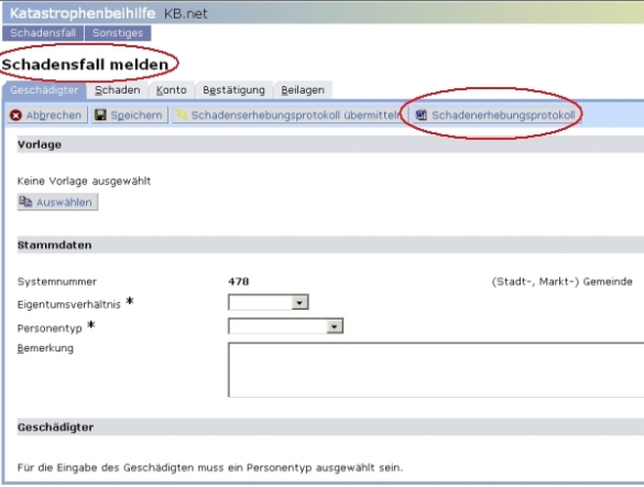 Schadensfall melden